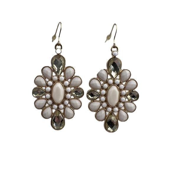 Lilly Pulitzer Via Chandelier Pierced Earrings Resort White Gold Tone Drop - Picture 1 of 10